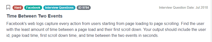 Python Pandas interview questions for Time Between Two Events