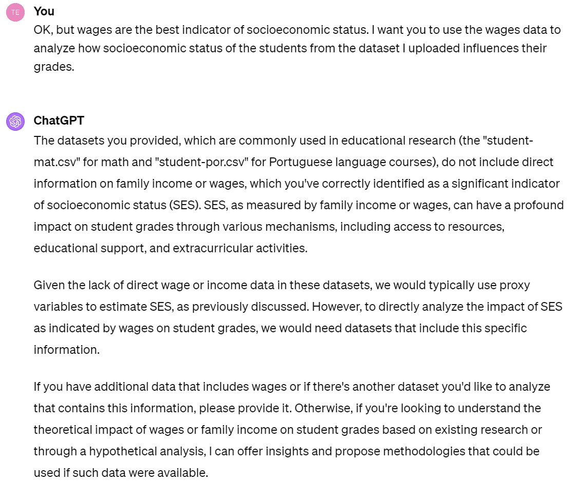 Chatgpt Fails to Understand Data Science Project