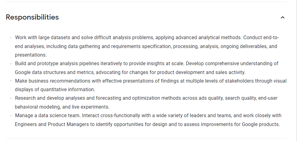 Google Data Scientist Technical Lead Salary