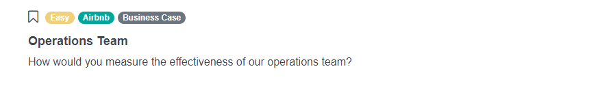 Airbnb Data Scientist Interview Question for Operations Team