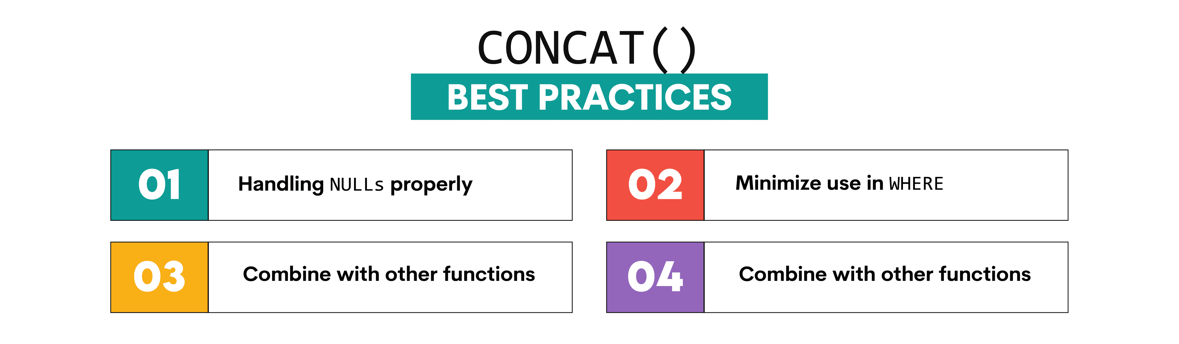 Best Practices of Using SQL CONCAT